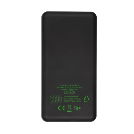 Power bank 8000 mAh RPET | Edgar (V8296-19)