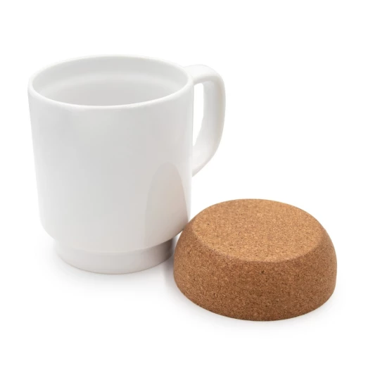 Kubek ceramiczny 370 ml z korkowym elementem | Kate (V8297-02)