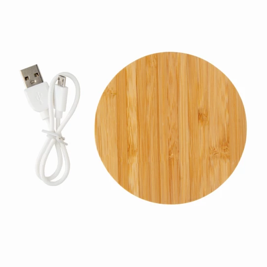 Bambusowa ładowarka bezprzewodowa 5W (P308.229)