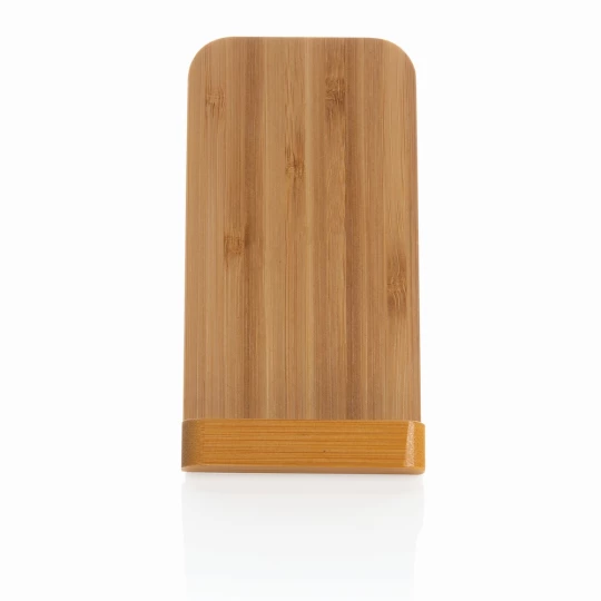 Bambusowa ładowarka bezprzewodowa 5W, stojak na telefon (P308.359)