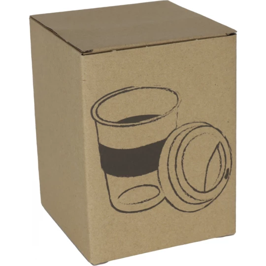 Szklany kubek z pokrywką 300 ml - czarny - (GM-62572-03)