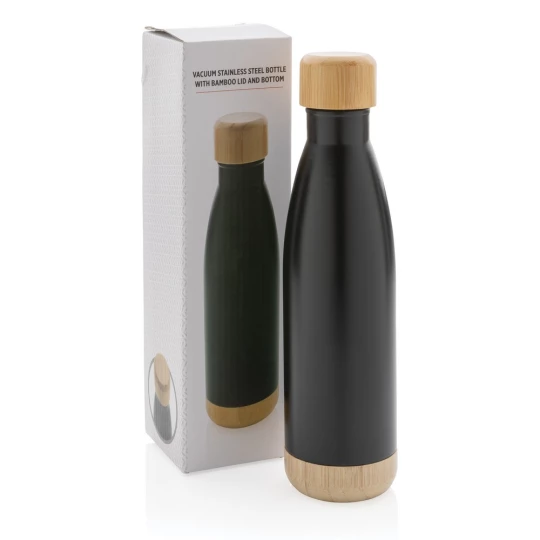 Butelka termiczna 700 ml, bambusowy element (P436.791)