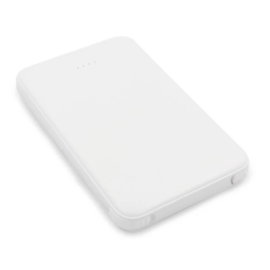 Power bank 5000 mAh ze zintegrowanymi kablami, adapter w komplecie | Presley (V0905-02)