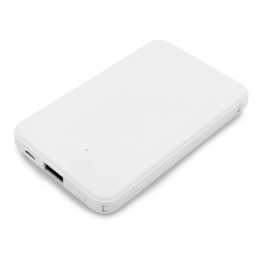 Power bank 5000 mAh ze zintegrowanymi kablami, adapter w komplecie | Presley (V0905-02)