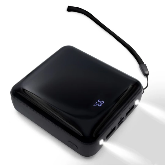 Power bank 10000 mAh, 3 kable do ładowania w komplecie | Tim (V0903-03)