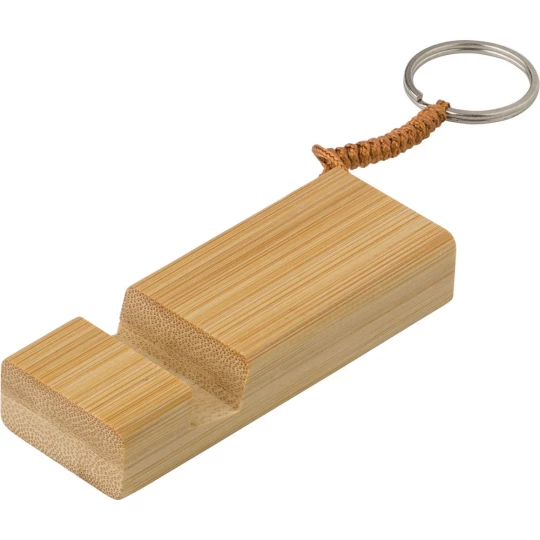Bambusowy brelok do kluczy, stojak na telefon (V0282-16)
