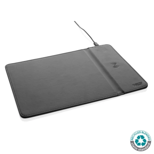 Podkładka pod mysz Swiss Peak, ładowarka bezprzewodowa 10W, PU z recyklingu (P300.241)
