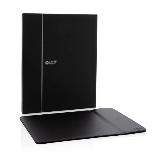 Podkładka pod mysz Swiss Peak, ładowarka bezprzewodowa 10W, PU z recyklingu (P300.241)