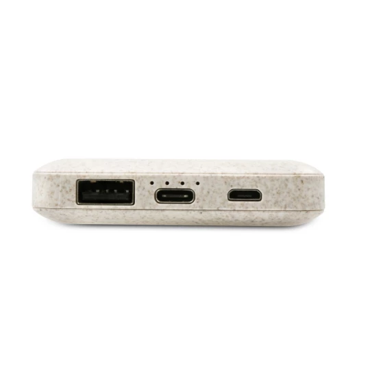 Power bank 8000 mAh ze słomy pszenicznej | Jenkins (V0725-00)