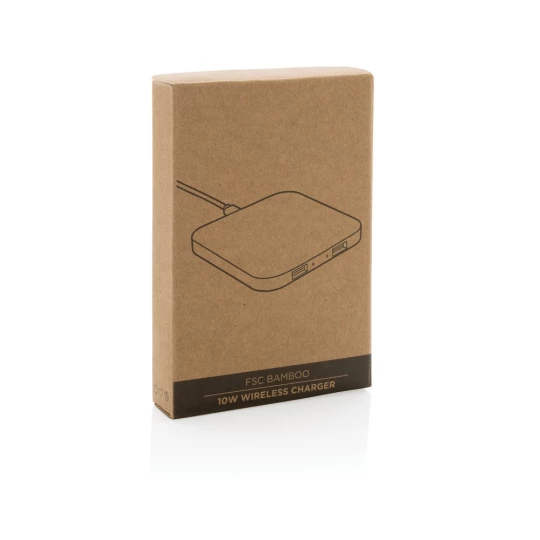 Bambusowa ładowarka bezprzewodowa 10W (P308.379)