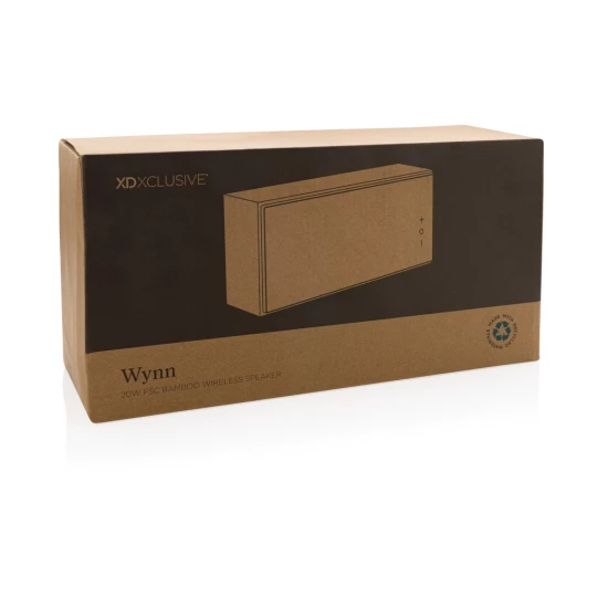 Bambusowy głośnik bezprzewodowy 20W Wynn (P329.659)
