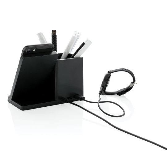 Ładowarka bezprzewodowa 10W, organizer na biurko Ontario (P308.401)