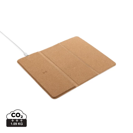 Korkowa podkładka pod mysz, ładowarka bezprzewodowa 10W (P308.519)