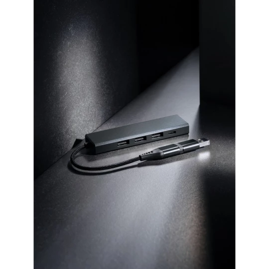 Hub USB 2.0 z USB C, aluminium z recyklingu (P308.682)