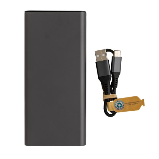 Power bank 20000 mAh Terra, aluminium z recyklingu (P322.632)