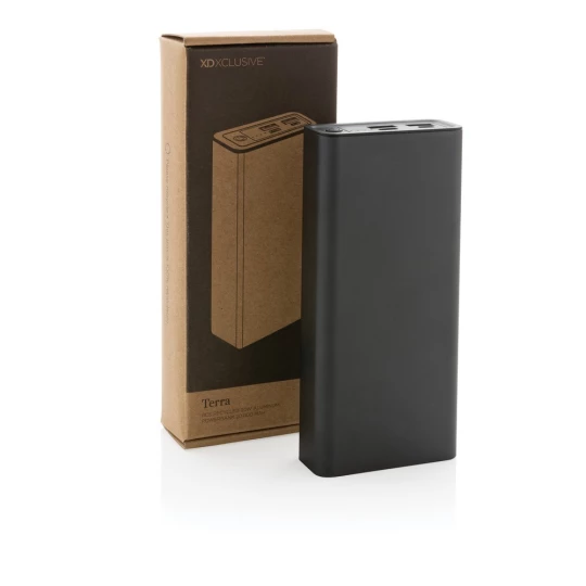 Power bank 20000 mAh Terra, aluminium z recyklingu (P322.632)