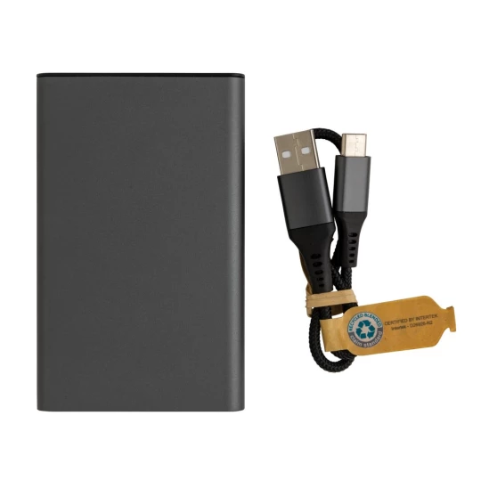 Power bank 5000 mAh Terra, aluminium z recyklingu (P322.682)