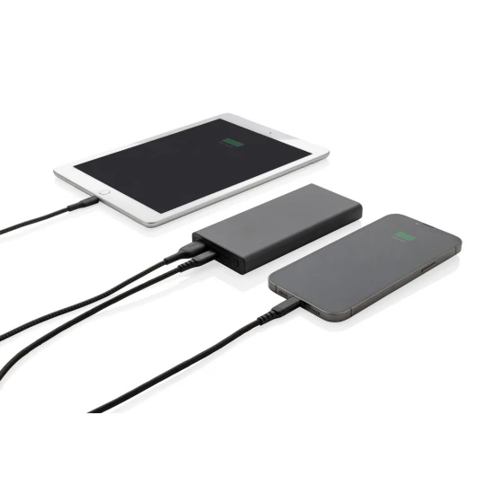 Szybki power bank 10000 mAh Terra, aluminium z recyklingu (P322.692)