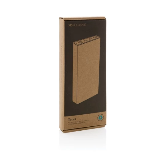 Szybki power bank 10000 mAh Terra, aluminium z recyklingu (P322.692)
