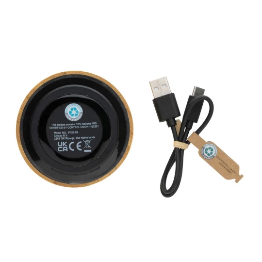 Bambusowy głośnik bezprzewodowy 3W, RABS (P329.591)