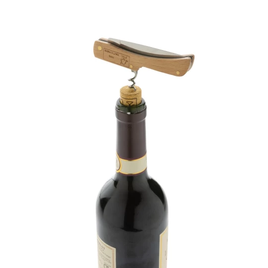 Drewniany, wielofunkcyjny nóż składany, scyzoryk (P414.019)