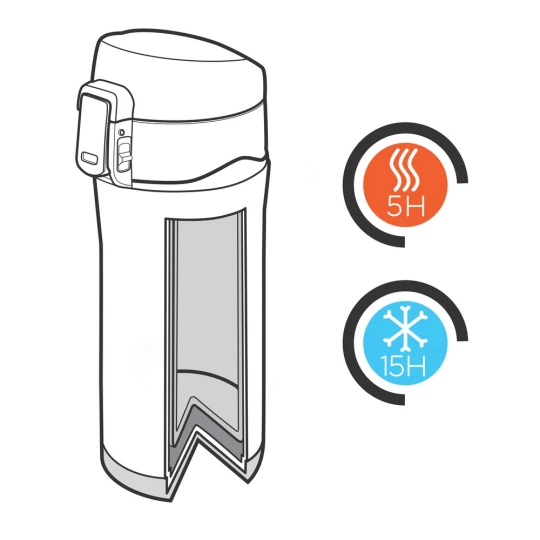 Kubek termiczny 300 ml, stal nierdzewna z recyklingu (P435.061)