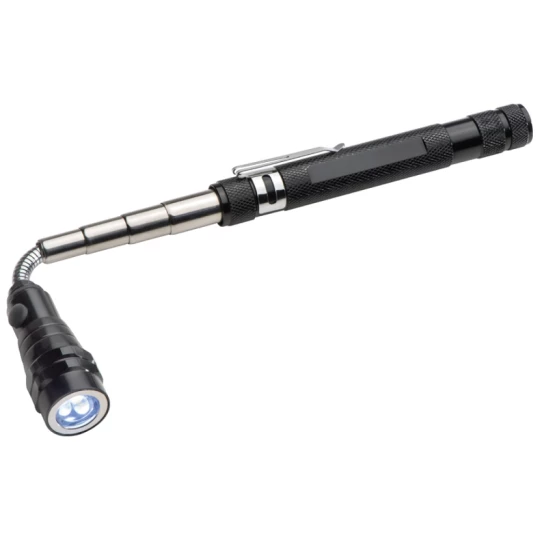 Latarka LED teleskopowa - czarny - (GM-80387-03)