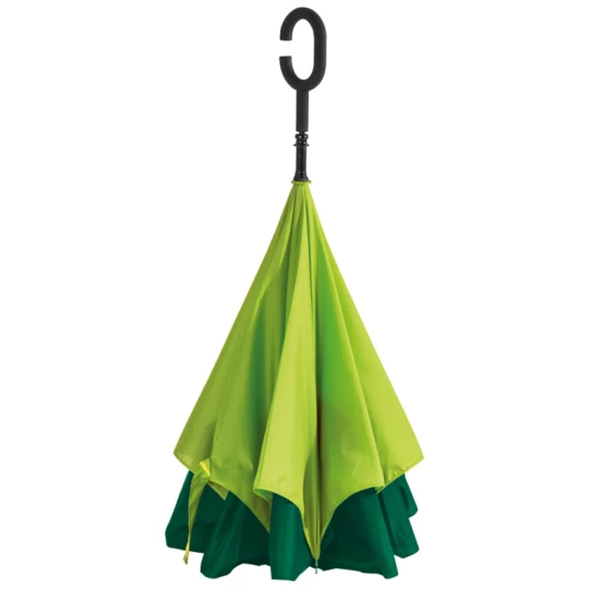 Parasol składany odwrotnie - jasnozielony - (GM-40476-29)