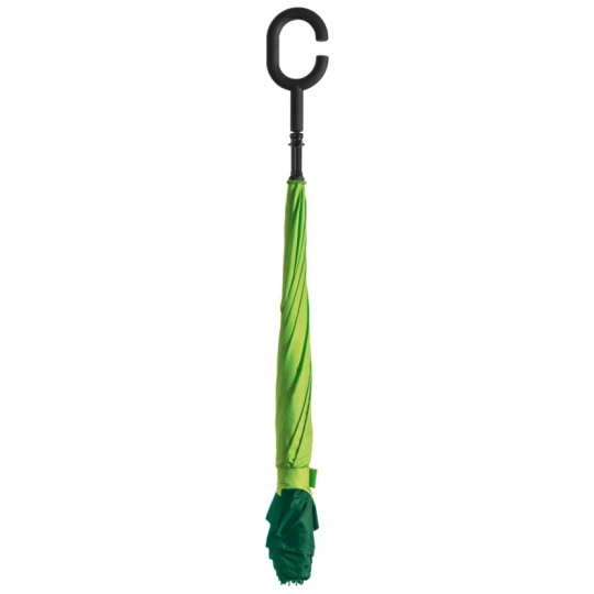 Parasol składany odwrotnie - jasnozielony - (GM-40476-29)