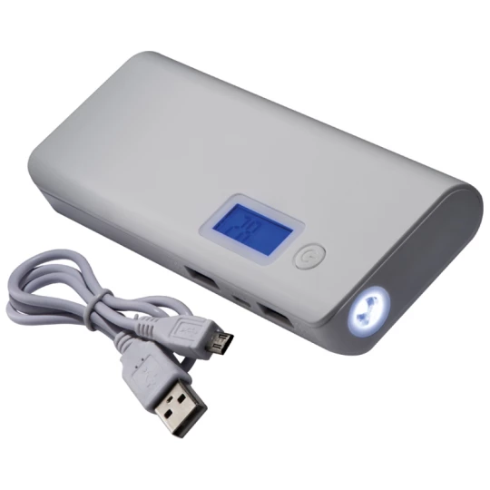 Power bank 10 000 mAh - biały - (GM-20518-06)