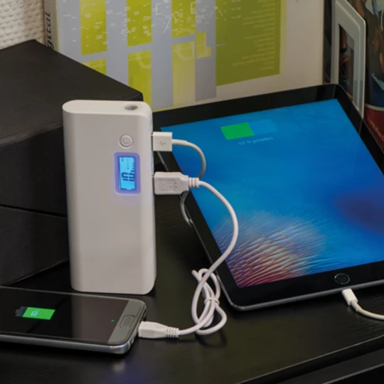 Power bank 10 000 mAh - biały - (GM-20518-06)