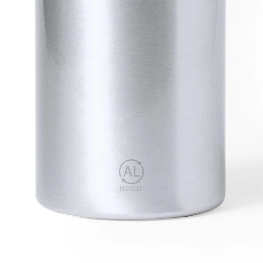 Butelka sportowa 400 ml z aluminium z recyklingu, z karabińczykiem (V1065-32)