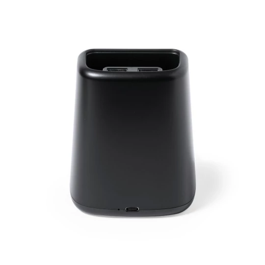 Ładowarka bezprzewodowa 15W, 2 wyjścia USB, pojemnik na przybory do pisania, stojak na telefon (V1113-03)