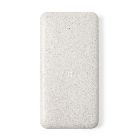 Bezprzewodowy power bank 8000 mAh ze słomy pszenicznej, ładowarka bezprzewodowa 10W (V1119-00)