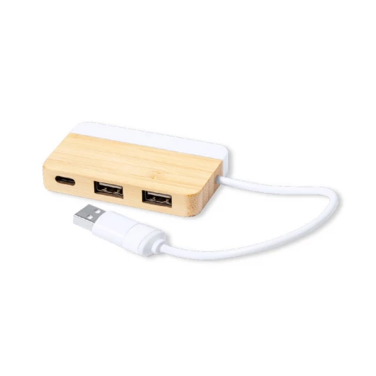 Bambusowy hub USB i USB typu C (V1132-00)
