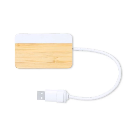 Bambusowy hub USB i USB typu C (V1132-00)