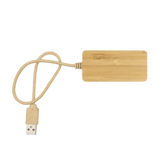 Bambusowy hub USB i USB typu C B'RIGHT | Kenzie (V7283-17)