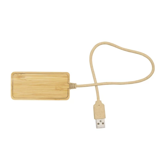 Bambusowy hub USB i USB typu C B'RIGHT | Kenzie (V7283-17)