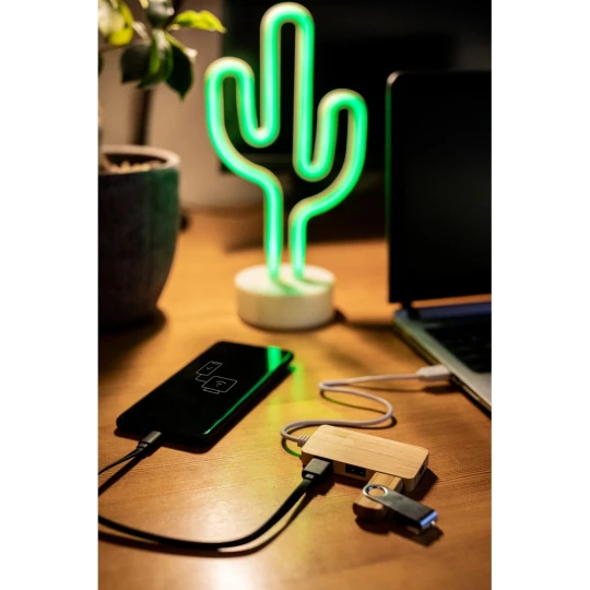 Bambusowy hub USB i USB typu C B'RIGHT | Kenzie (V7283-17)