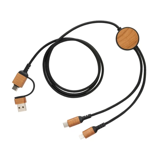 Kabel do ładowania 6 w 1 Ohio, plastik z recyklingu (P302.861)