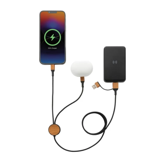 Kabel do ładowania 6 w 1 Ohio, plastik z recyklingu (P302.861)