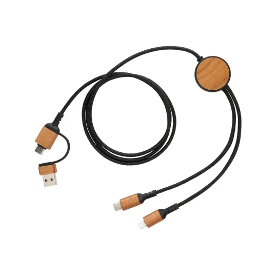Kabel do ładowania 6 w 1 Ohio, plastik z recyklingu (P302.861)