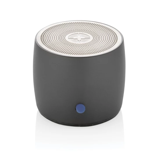 Basowy głośnik bezprzewodowy 3W Swiss Peak, aluminium z recyklingu (P331.002)
