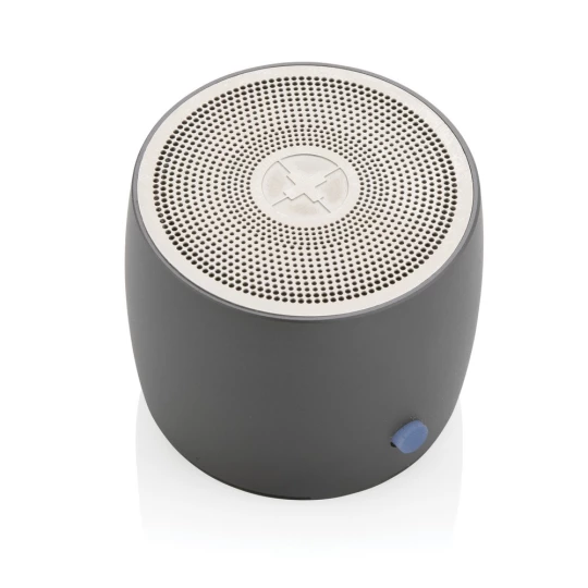 Basowy głośnik bezprzewodowy 3W Swiss Peak, aluminium z recyklingu (P331.002)