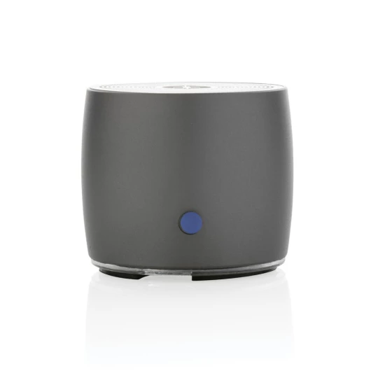 Basowy głośnik bezprzewodowy 3W Swiss Peak, aluminium z recyklingu (P331.002)