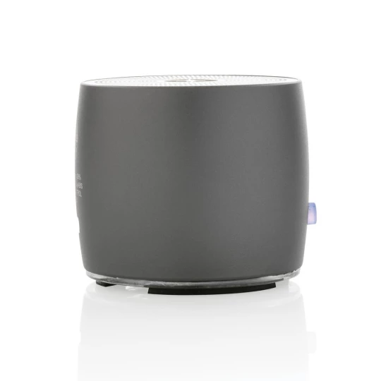 Basowy głośnik bezprzewodowy 3W Swiss Peak, aluminium z recyklingu (P331.002)