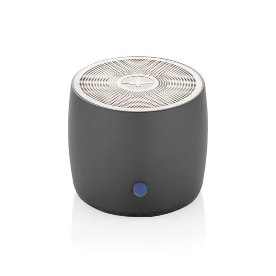 Basowy głośnik bezprzewodowy 3W Swiss Peak, aluminium z recyklingu (P331.002)