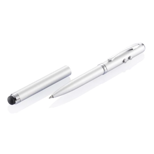 Długopis 4 w 1, touch pen, wskaźnik laserowy, latarka (P327.102)