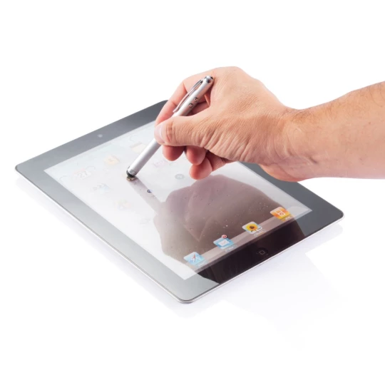 Długopis 4 w 1, touch pen, wskaźnik laserowy, latarka (P327.102)