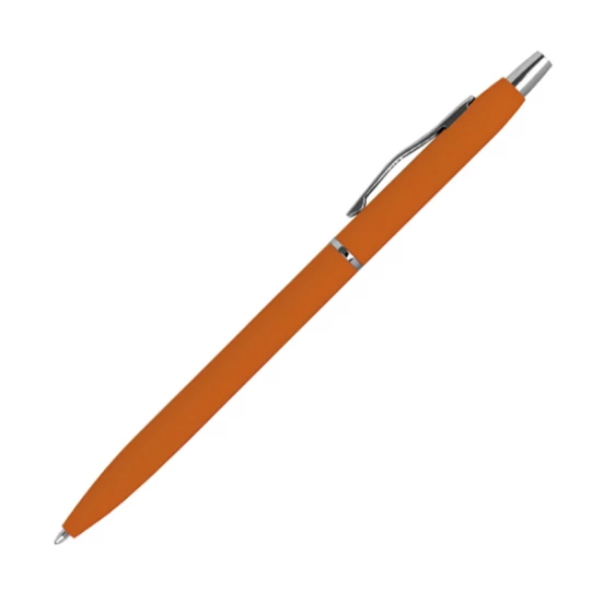 Długopis metalowy, gumowany - pomarańczowy - (GM-10715-10)